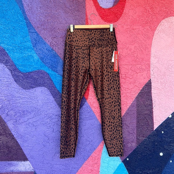 Good American Pants - Good American double face core power legging cheetah print size 3 (Large)